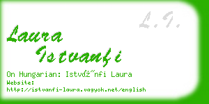 laura istvanfi business card